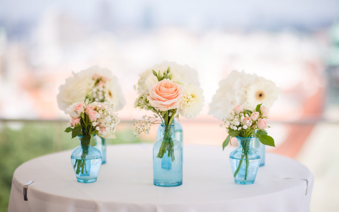 Tiffany Blue and Rose Pink Wedding – Reštaurácia Hrad